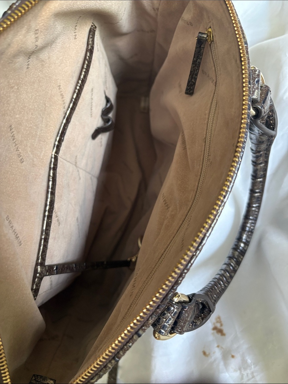 Brahmin Large Duxbury Satchel Umbra Melbourne w/Registration Card & Dust Bag - Picture 5 of 7